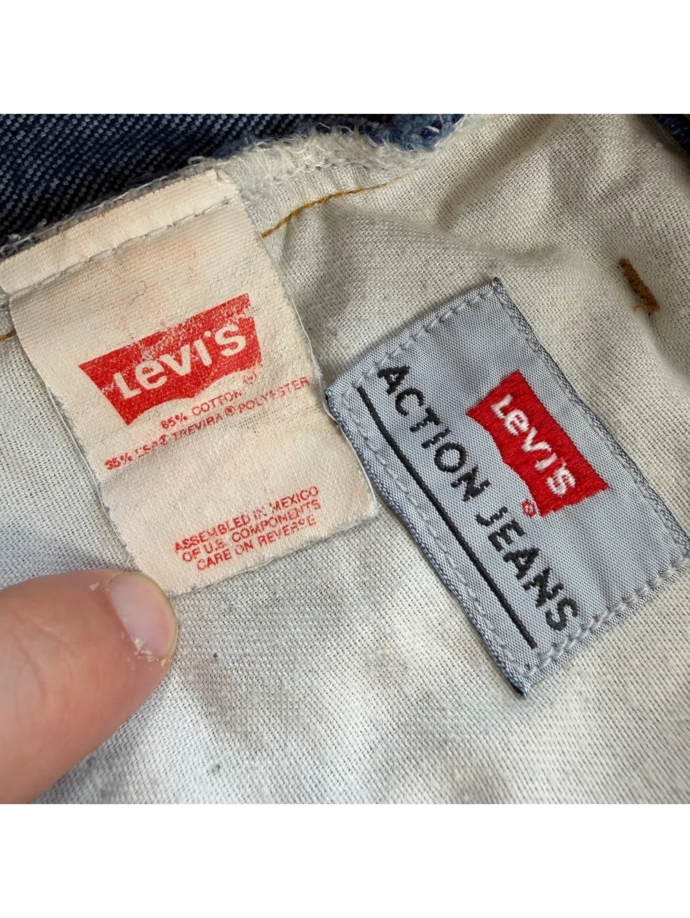 Levi's Action Jeans Dark Wash Straight Leg Denim Jeans 40x32 Vintage